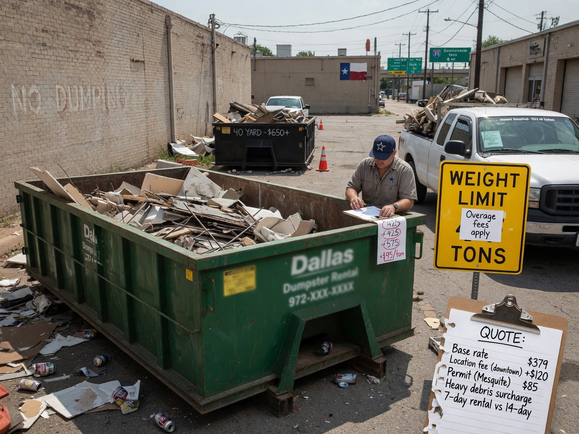 What Affects Dumpster Rental Costs Around Dallas